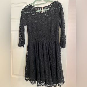 Free People black lace a-line dress size 4